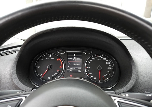 Audi A3 cena 57900 przebieg: 212635, rok produkcji 2013 z Kartuzy małe 781